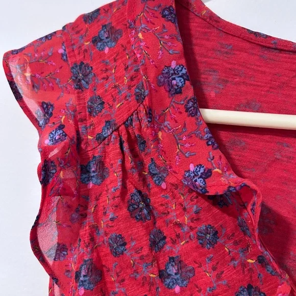 ❄Lucky Brand Flutter Floral Top - Picture 4 of 12